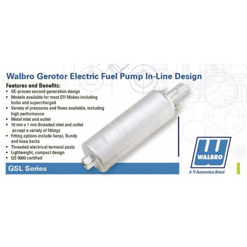 Fuel Pump Walbro Universal External 255LPH High Pressure